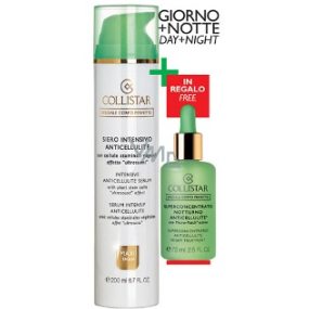 Collistar Intensive Anticellulite Serum (Siero Intensivo Anticellulite) Intensives Anti-Cellulite-Serum 200 ml + Superkonzentrierte Nachtbehandlung Nacht-Anti-Cellulite-Produkt 75 ml, Kosmetikset