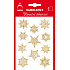 Arch Holographische dekorative Weihnachtsaufkleber mit Glitzer 709-GG Gold-Gold 8,5 x 12,5 cm