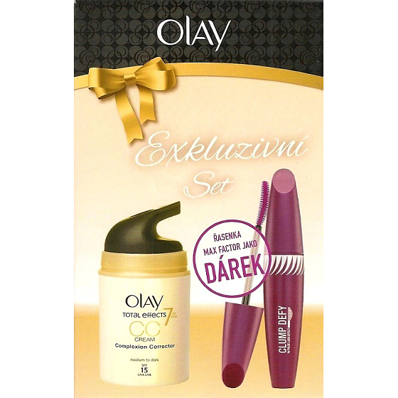 Olay Total Effects CC Creme Mittel bis Dunkel 50 ml + Clump Defy Mascara schwarz 13,1 ml