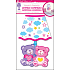 Selbstklebende Wandleuchte mit beleuchteten LED-Teddybären 27 cm