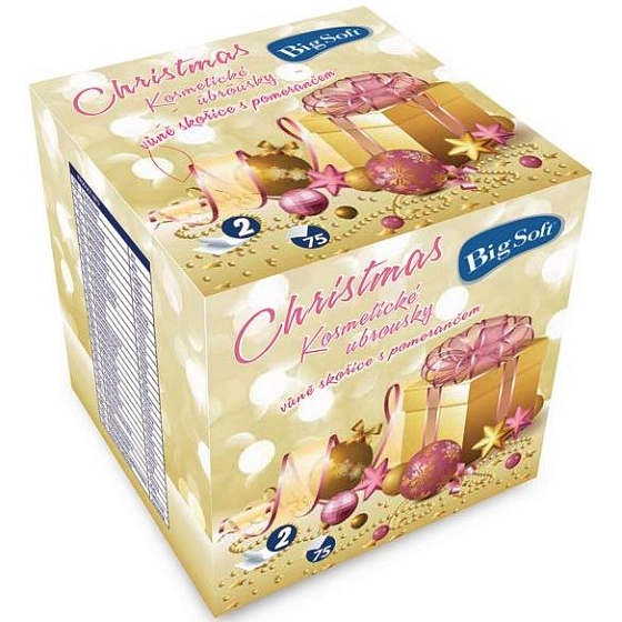 Big Soft Weihnachtspapier Taschentuch Duft Zimt mit orange weiß 2 Lage 75 Stück