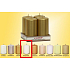 Lima Candle glatter Metallperlenzylinder 50 x 100 mm 4 Stück