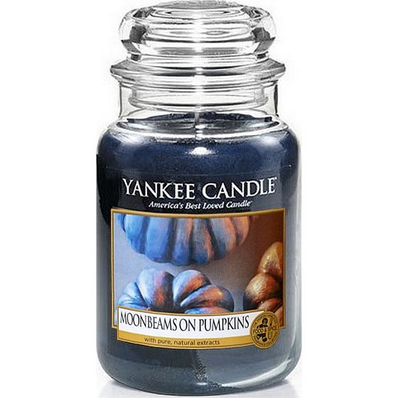 Yankee Candle Moonbeams auf Kürbissen - Kürbis im Mondlicht Duftkerze Classic Large Glass 623 g