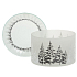 Yankee Candle Winter Trees - große Bäume Schatten groß + großer Teller für mittlere und große Duftkerze Classic 10 x 15 cm (Schatten) 15 x 15 cm (Teller)
