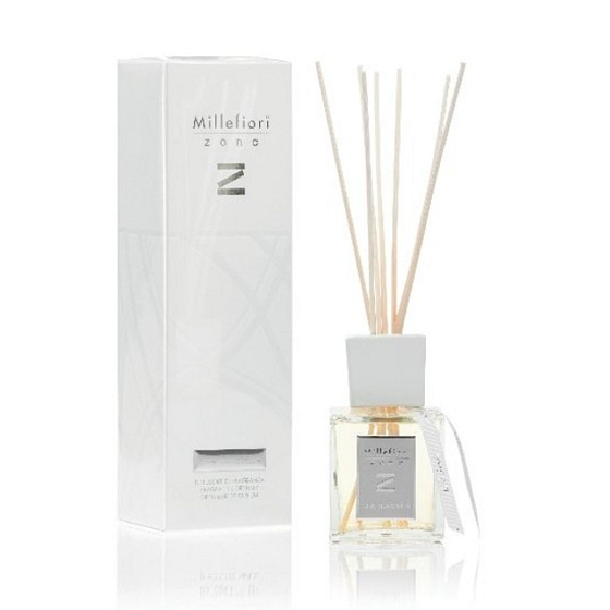 Millefiori Milano Zona Rose Madelaine - Diffusor Madelaine Rose 250 ml + 7 Stiele 30 cm lang für mittelgroße Räume dauert 3 Monate