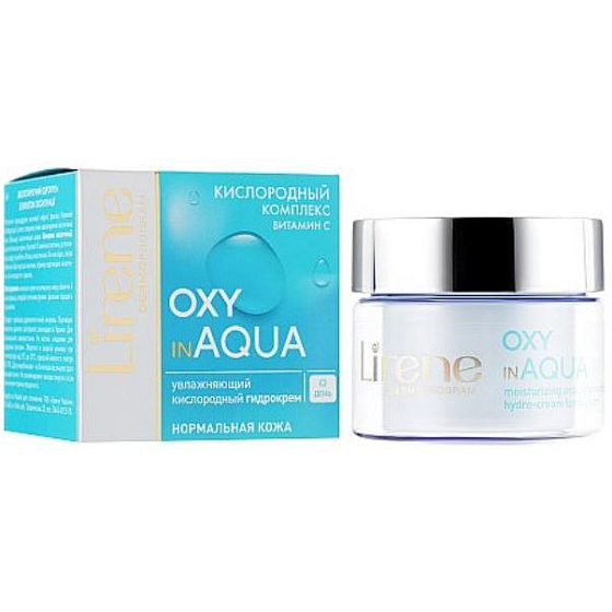 Lirene Oxy in Aqua feuchtigkeitsspendende, oxidierende Tageshydrocreme für normale Haut 50 ml