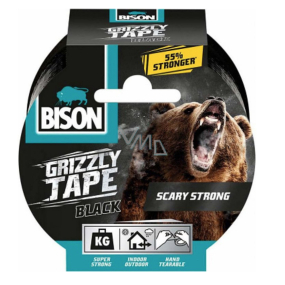 Bison Grizzly Tape Reparaturklebeband schwarz, Bandbreite: 50 mm mit einer Länge von 10 m