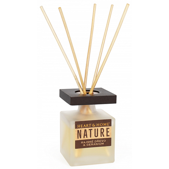 Heart & Home Nature Diffusor aus Tomatenholz und Geranie 80 ml