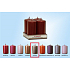 Lima Candle glatter metallbrauner Zylinder 50 x 100 mm 4 Stück