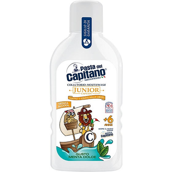 Pasta Del Capitano Junior Soft Mint Mundspülung für Kinder ab 6 Jahren 400 ml