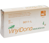 Dona Vinyldona puderfreie Vinyl-Handschuhe, Größe L 100 Stück im Karton