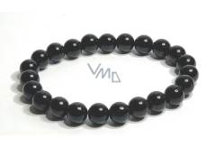 Morion Armband elastisch Naturstein, Kugel 8 mm / 16 - 17 cm