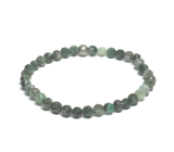 Smaragd-Facettenarmband elastisch Naturstein, Kugel 5 mm / 16-17 cm, königlicher Stein