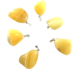 Calcit orange Troml-Anhänger Naturstein M, ca. 2,5 cm, Intuitionsstein
