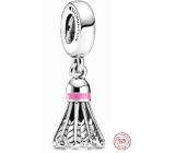 Sterling Silber 925 I love Badminton - Badminton Ball, Armband Anhänger Sport