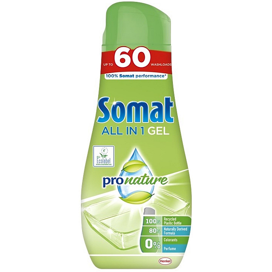 Somat All in 1 Pronature Geschirrspüler Gel mit natürlichen Zutaten 60 Dosen 1080 ml