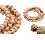 Lotus Bodhi Mala, natürliche Lotus-Halskette 108 + 6 buddhistische Gebetsperlen 9,5 mm - Frieden, Segen