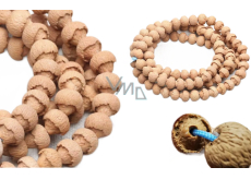 Lotus Bodhi Mala, natürliche Lotus-Halskette 108 + 6 buddhistische Gebetsperlen 9,5 mm - Frieden, Segen