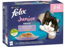 Felix Fantastic Junior kapsičky pro kočky výběr v želé, 12× 85 g
