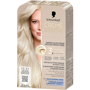 Schwarzkopf Creme Supreme Haarfarbe 11-11 kühle ultra helle Blond 60 ml Schwarzkopf Creme Supreme Haarfarbe 11-11 kühle ultra helle Blond 60 ml