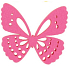 Filz schmetterling rosa Dekoration 6 cm
