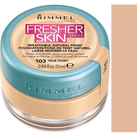 Rimmel London Fresher Foundation Foundation 103 Echtes Elfenbein 25 ml