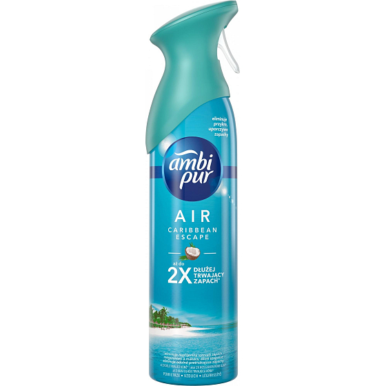 Ambi Pur Air Caribbean Escape 2 x länger anhaltender Duft Lufterfrischer Spray 300 ml