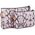 Diva & Nice Cosmetic Handtasche pink / schwarz klein 19 x 14 cm, groß 29 x 19 cm, 2er Set 90119