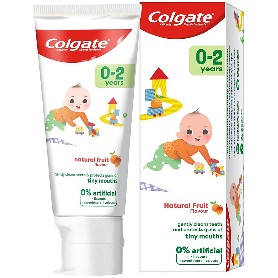 Colgate Kids Natural Fruit 0-2 Jahre Zahnpasta für Kinder 50 ml