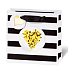 BSB Luxus Geschenk Papiertüte 145 x 15 x 6 cm Golden Glitter Heart LDT 409 - CD