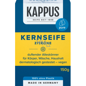 Kappus Kernseife Lemon Universal Hartseife aus natürlichen Substanzen 150 g