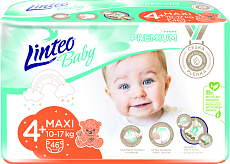 Linteo Baby Premium Maxi+ Windeln 10 bis 17 kg, 46 Stk