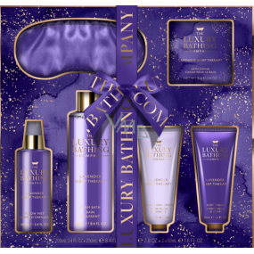 Grace Cole Lavender Sleep Therapy Augenmaske + Badeschaum 250 ml + Badeperlen 80 g + Hand- und Nagelcreme 50 ml + Körpercreme 50 ml + duftendes Kissenspray 100 ml, Kosmetikset für Damen