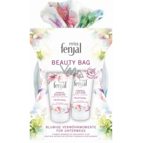 Fenjal Miss Floral Fantasy Duschgel 75 ml + Körperlotion 75 ml + Kosmetiktasche, Kosmetikset Fenjal Miss Floral Fantasy Duschgel 75 ml + Körperlotion 75 ml + Kosmetiktasche, Kosmetikset