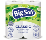 Big Soft Classic 2-lagige Küchenpapierhandtücher, 2× 51 Stück, 2 Rollen
