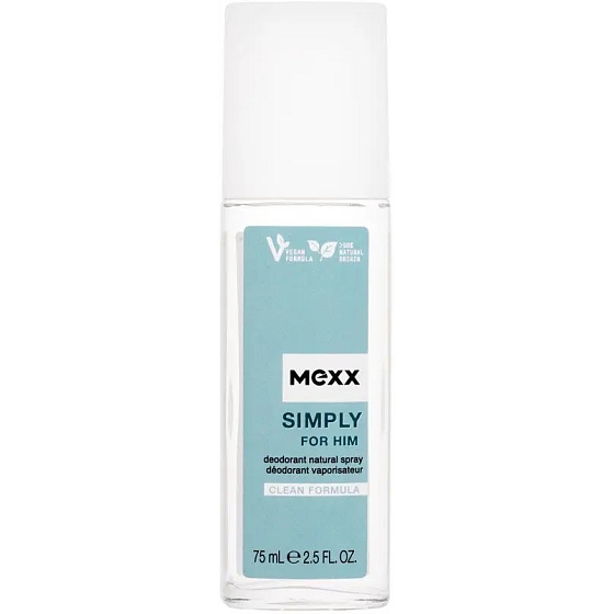 Mexx Simply for Him parfümiertes Deodorantglas für Männer 75 ml