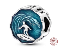 Sterling Silber 925 Surf - für Surfer, Perle für Armband Sport