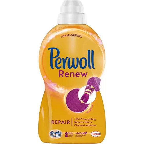 Perwoll Renew Repair Laundry Gel für Feinwäsche 18 Dosen 990 ml