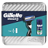 Gillette Mach3 Rasierer + Soothing Sensitive Rasiergel mit Aloe Vera 75 ml + Dose, Kosmetikset für Männer