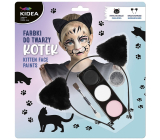 Kidea Kitten Gesichtsfarben + Pinsel + Glitter + Stirnband, Kreativset