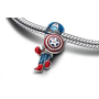 Charme Sterling Silber 925 Marvel The Avengers Captain America, Armband Perle, Film