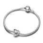 Charme Sterling Silber 925 Openwork Charme für Mama und Herz, Perle auf Armband Familie