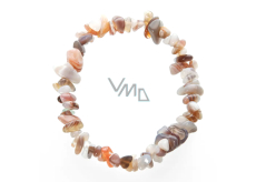Achat Botswana Armband elastischer gehackter Naturstein 19 cm, bringt Erfolg im Leben