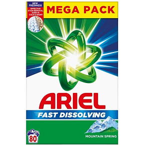 Ariel Mountain Spring box Waschpulver für farbige Wäsche 80 Waschungen 4,4 kg