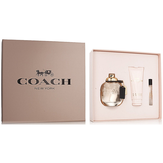 Coach Woman Eau de Parfum 90 ml + Eau de Parfum 7,5 ml + Körperlotion 100 ml, Geschenkset für Frauen