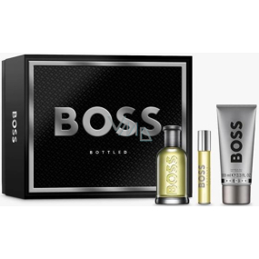 Hugo Boss Boss Bottled Eau de Toilette 100 ml + Duschgel 100 ml + Eau de Toilette 10 ml, Geschenkset für Männer