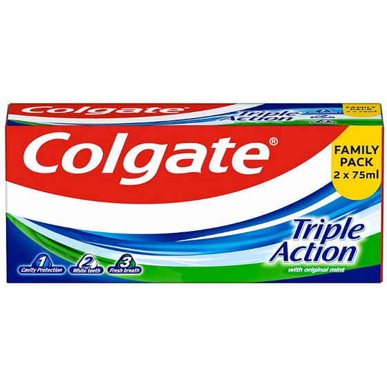 Colgate Triple Action Duo Zahnpasta 2 x 75 ml