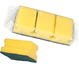 Spokar Geschirrschwamm, profiliert, 78 × 60 × 45 mm, Verpackung 3 Stück