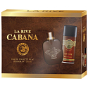 LA RIVE CABANA Parfüm 90 ml + Deodorant Spray 150 ml, Geschenkset für Männer + Duschgel La Rive 2in1 Minie 250 ml ZUSÄTZLICH