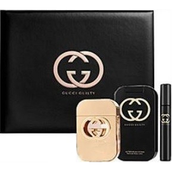 Gucci Guilty EdT 75 ml Eau de Toilette + 100 ml Duschgel + 7,4 ml Eau de Toilette Geschenkset
